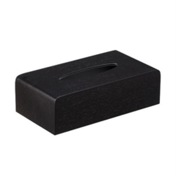 画像1: SAITO WOOD TISSUE BOX COVER black (1)